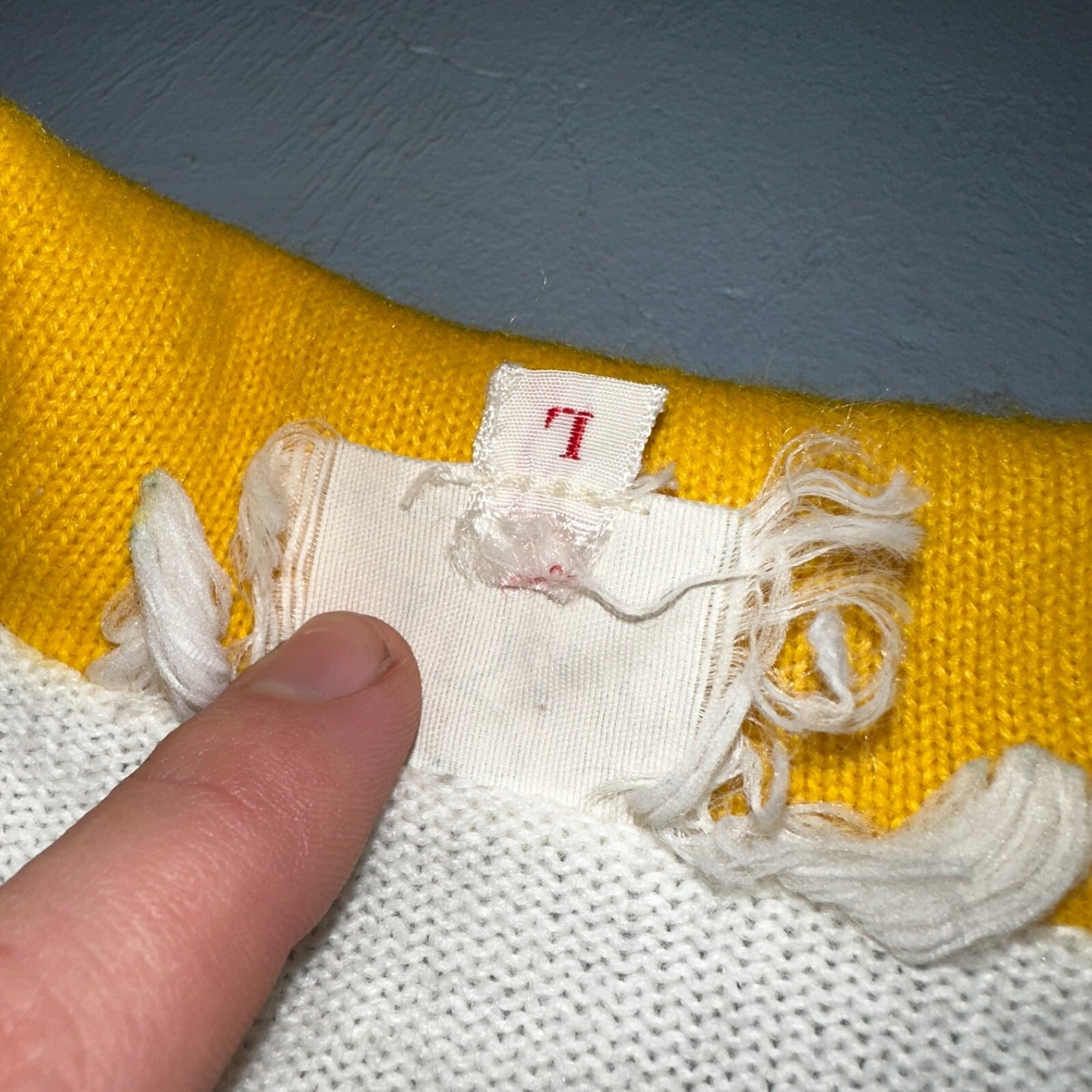 Vintage 1960s 60s College High School Cheerleader Sweater Stacey L Rockabilly