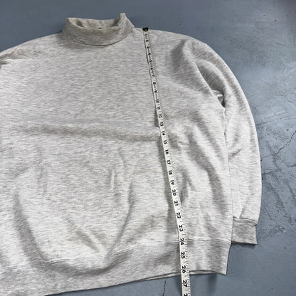 Lands End VTG Mens Large Long Sleeve Gray Turtleneck Shirt USA MADE