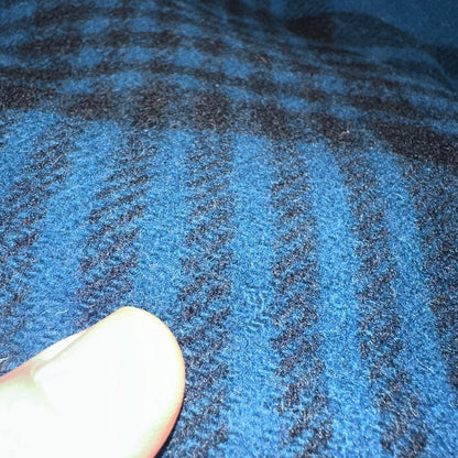 Pendleton Wool Coat Mackinaw VTG Hunting Jacket Blue Plaid Mens Large USA 80s