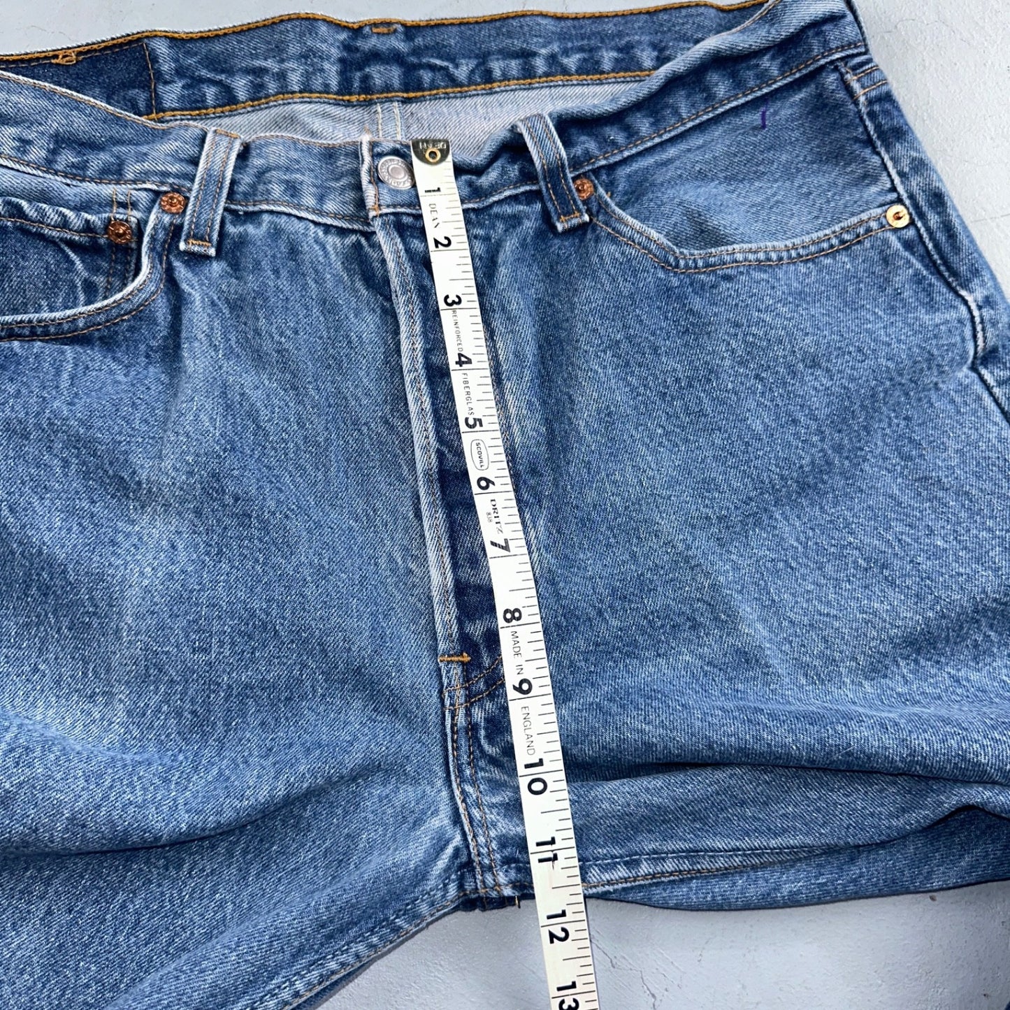 Levis 501 Vintage 90s USA XX Straight Leg Jeans Blue Med Wash 35x34 Act 33x30