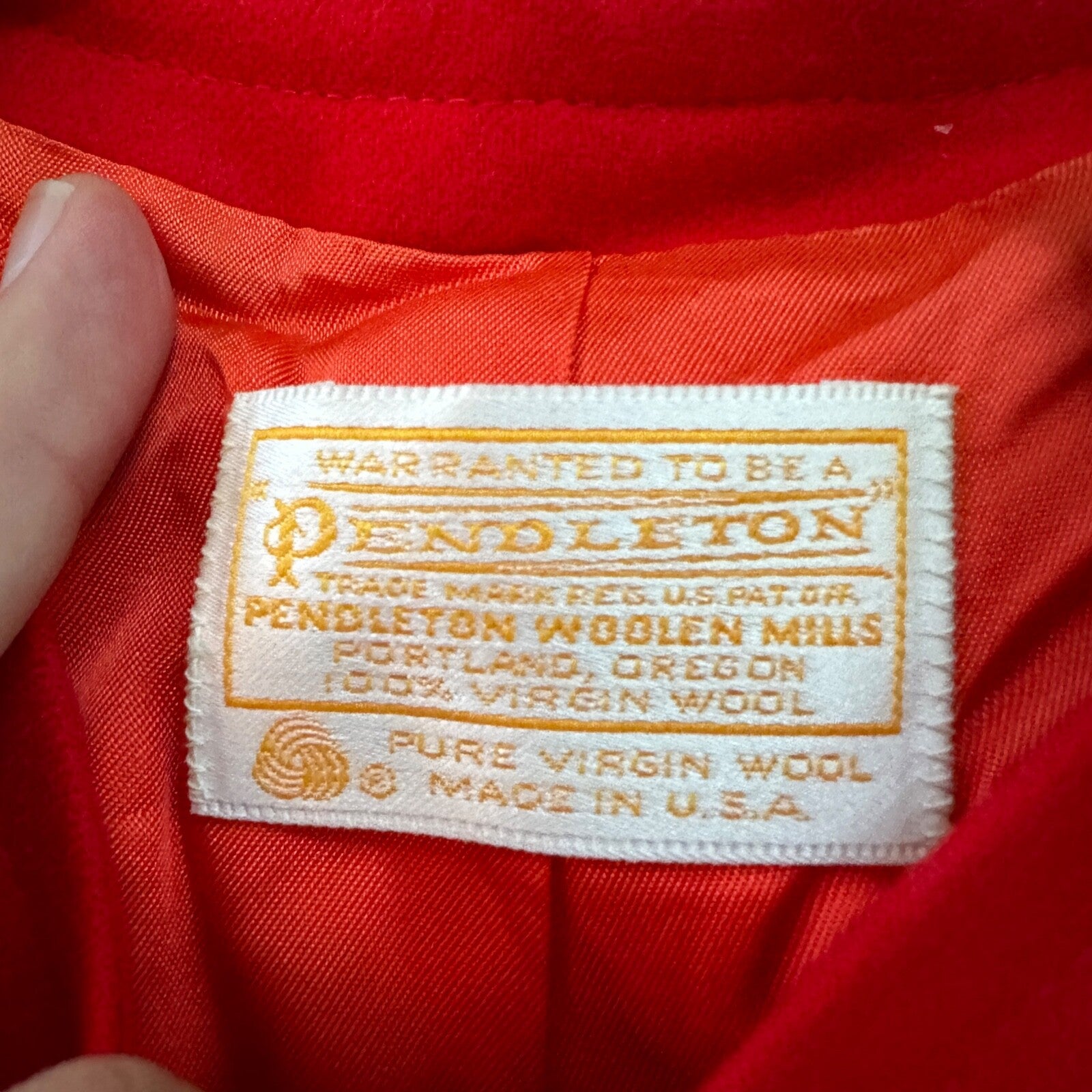 VTG Pendleton Women’s 100% Virgin Wool Red Blazer Jacket USA 80s Sweater