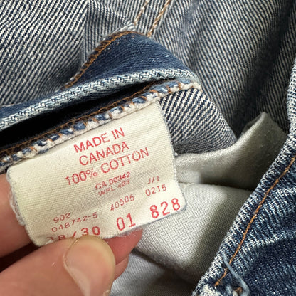 Vintage 90s Levis 505 Jeans Mens 38x30 Orange Tab Denim Canada 40505 35x29