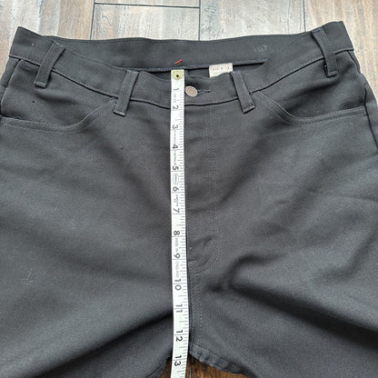 Vintage 1990s Levis 517 Black Stretchy Polyester Jeans Pants Black 36x32 A 34x29