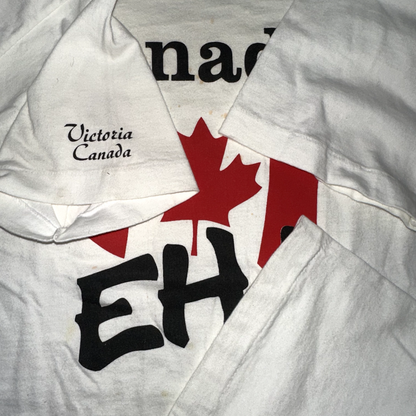 Canada Eh Single Stitch 90s Vintage T Shirt 1990s Victoria Travel Love Rap Music