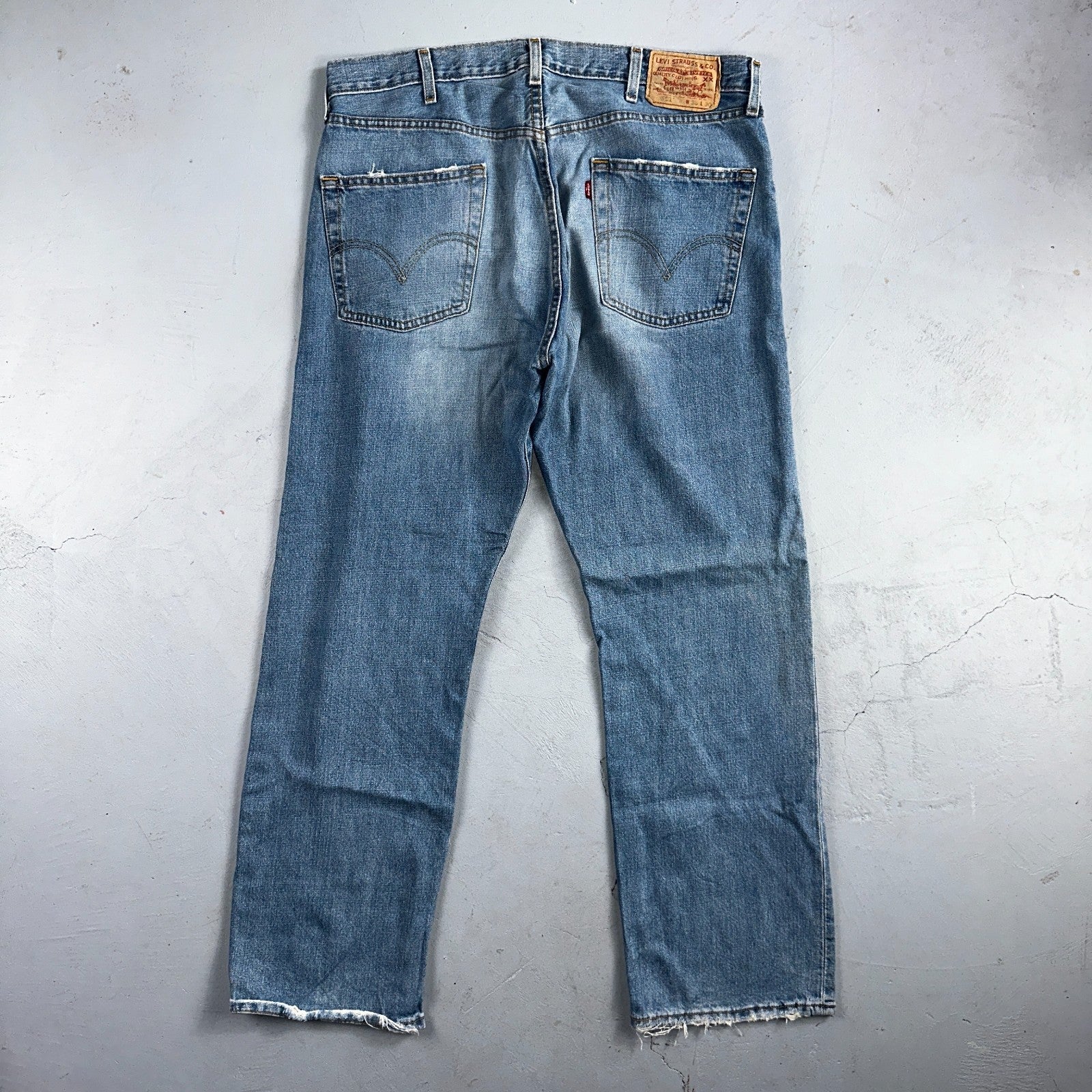 Levis 501 Vintage Y2K 90s XX Straight Leg Jeans Blue Light Wash 38x30 Act 36x30