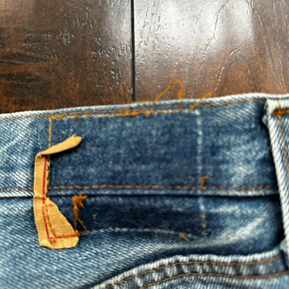 VTG USA Levis 501 Button Fly 80s Tag Jeans 32x27 Straight Leg Thrashed Ripped