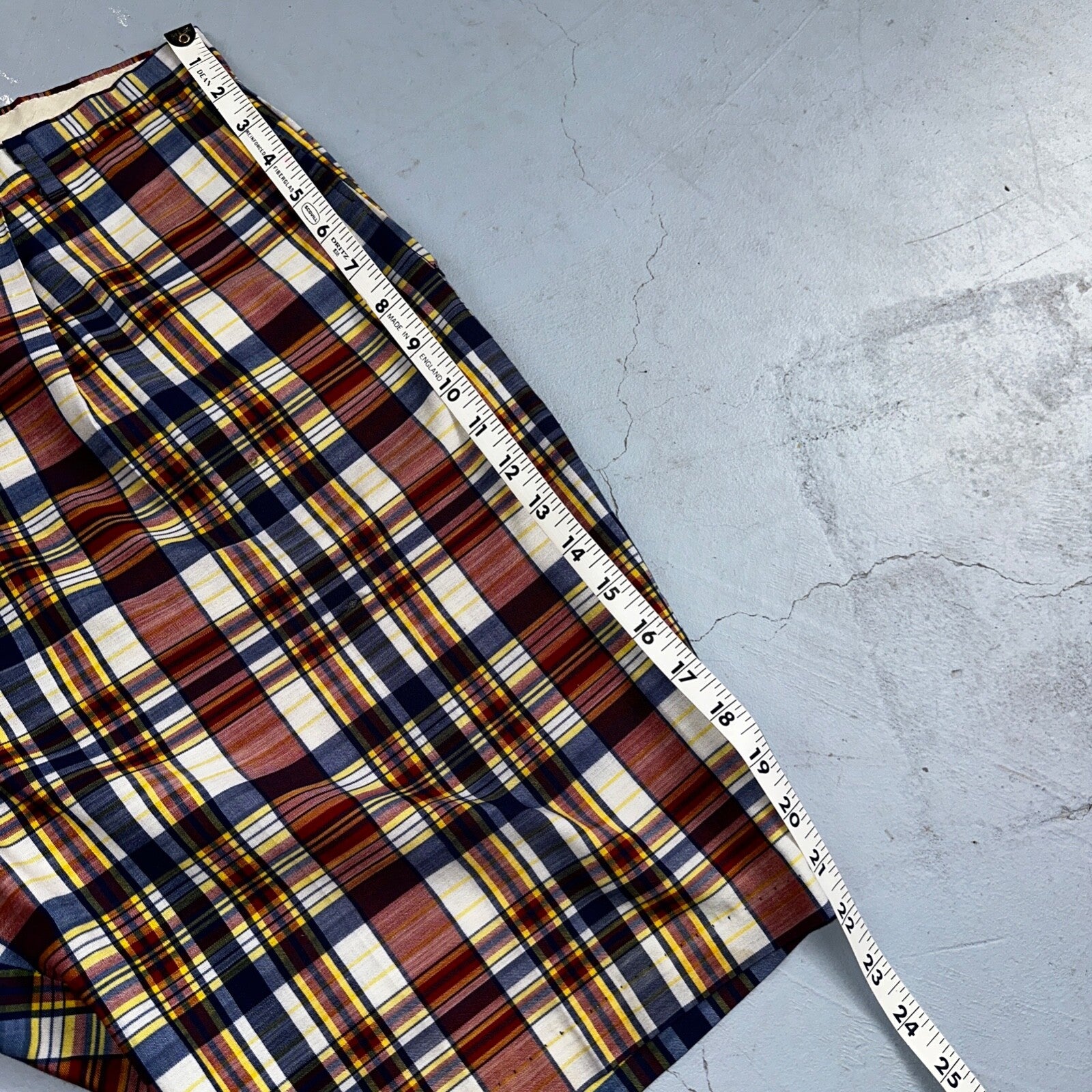 Sears Vintage 70s The Men’s Store Perma-Prest Striped Shorts Plaid Talon Zipper