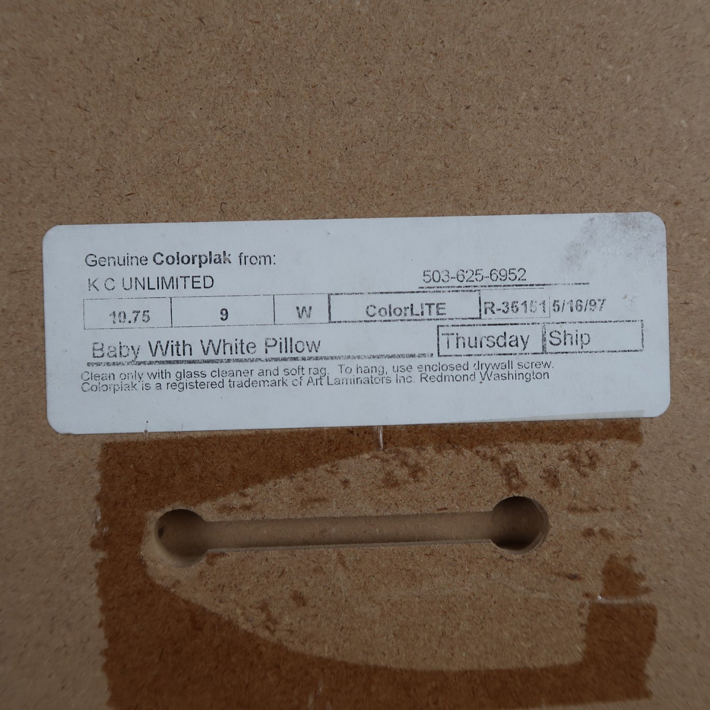 Baby In Wicker Basket Joseph Whiting Wall Art Print Wood Block 1997 Creepy Scary