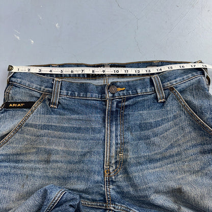 Ariat Rebar Jeans Men's 35x34 Blue M4 Workhorse Edge Boot Cut Western