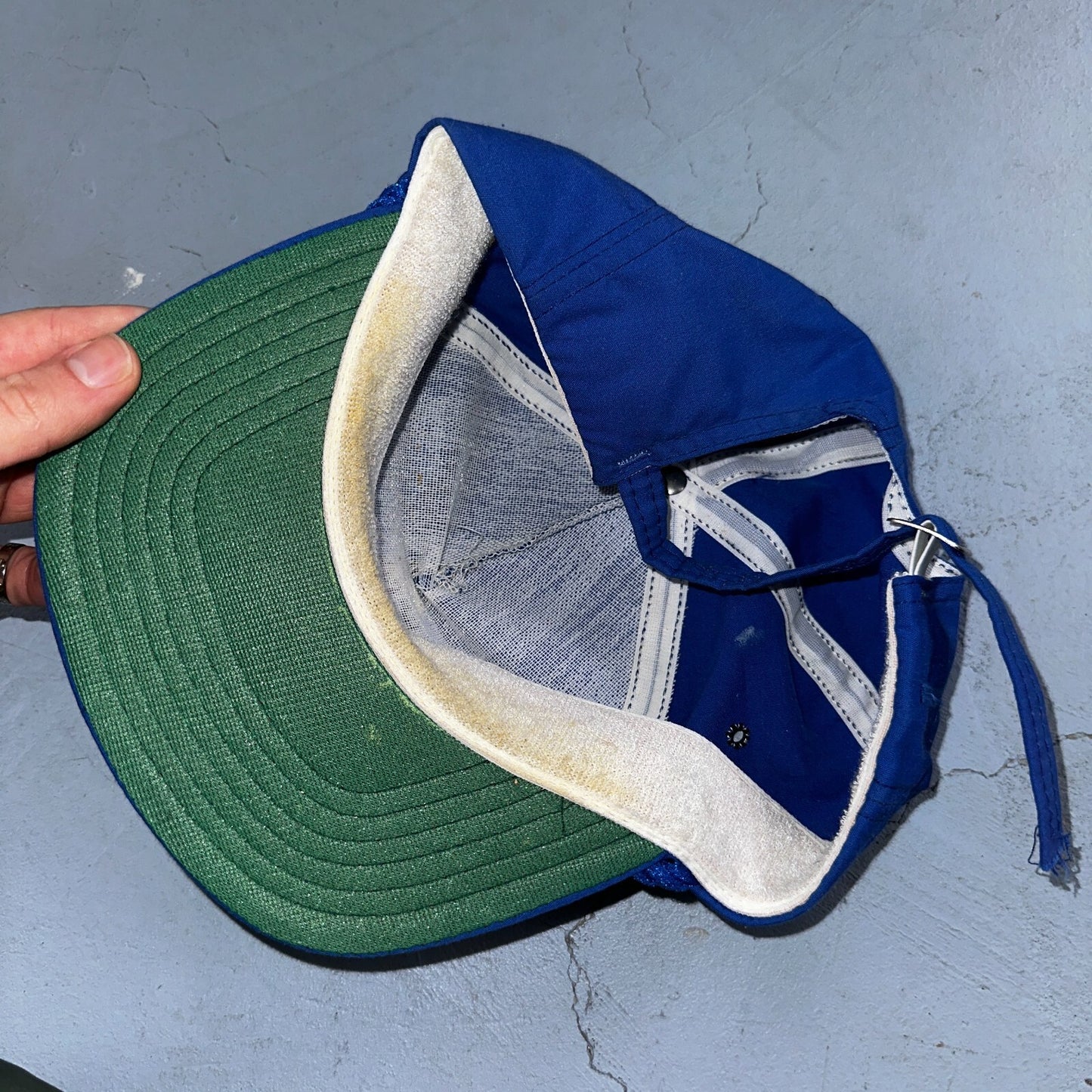 Disney Mickey Mouse Golf Vintage Blue Adjustable Hat Cap Made In The USA 80s