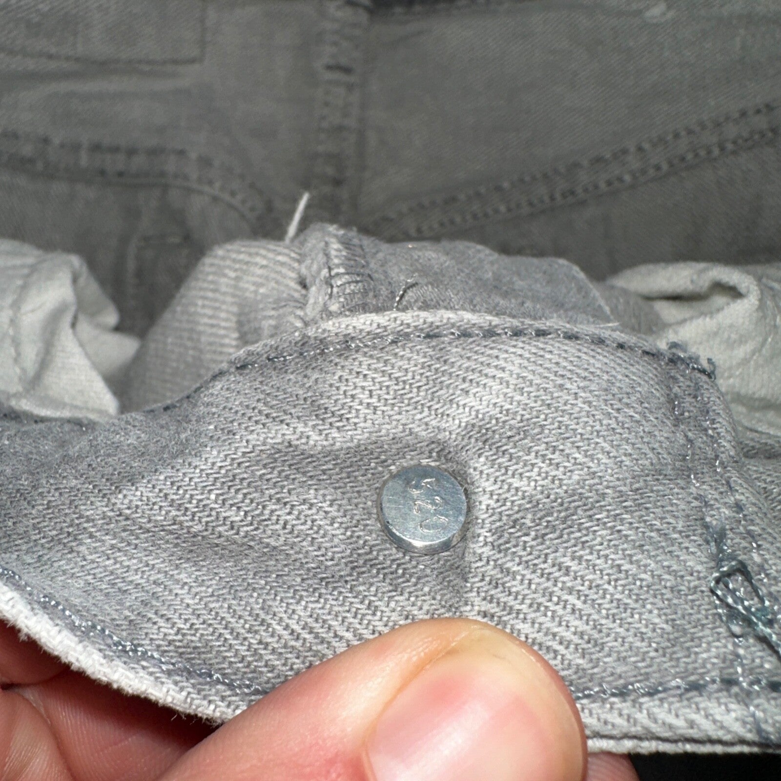 Levis 501 Vintage 90s USA XX Straight Leg Jeans Gray Med Wash 30x36 Act 28x34