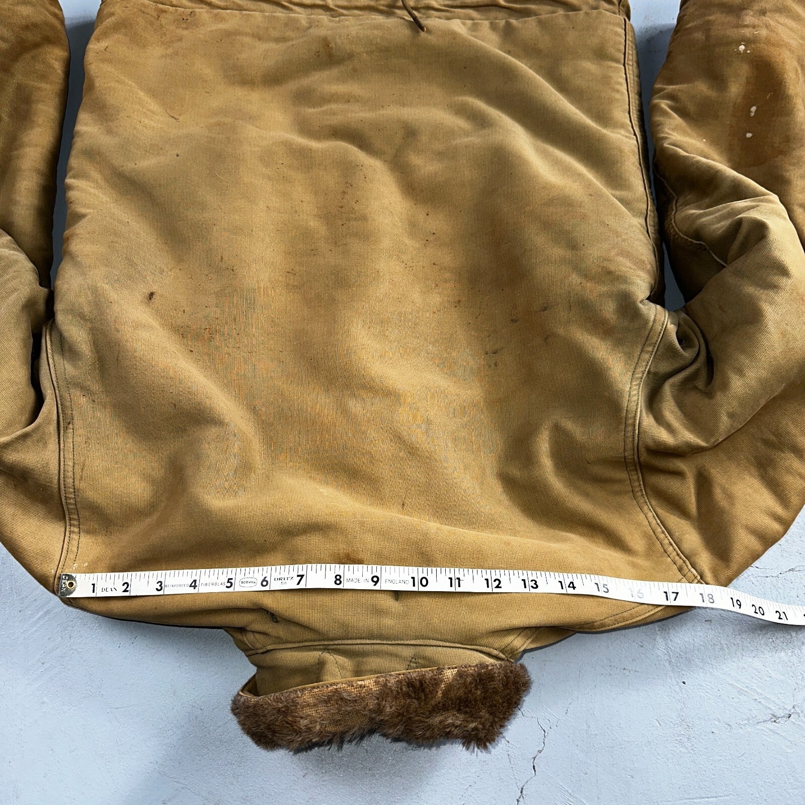 VTG WWII US NAVY USN N1 Deck Jacket Sz 38 Alpaca Stencil Work Coat Rare WW2