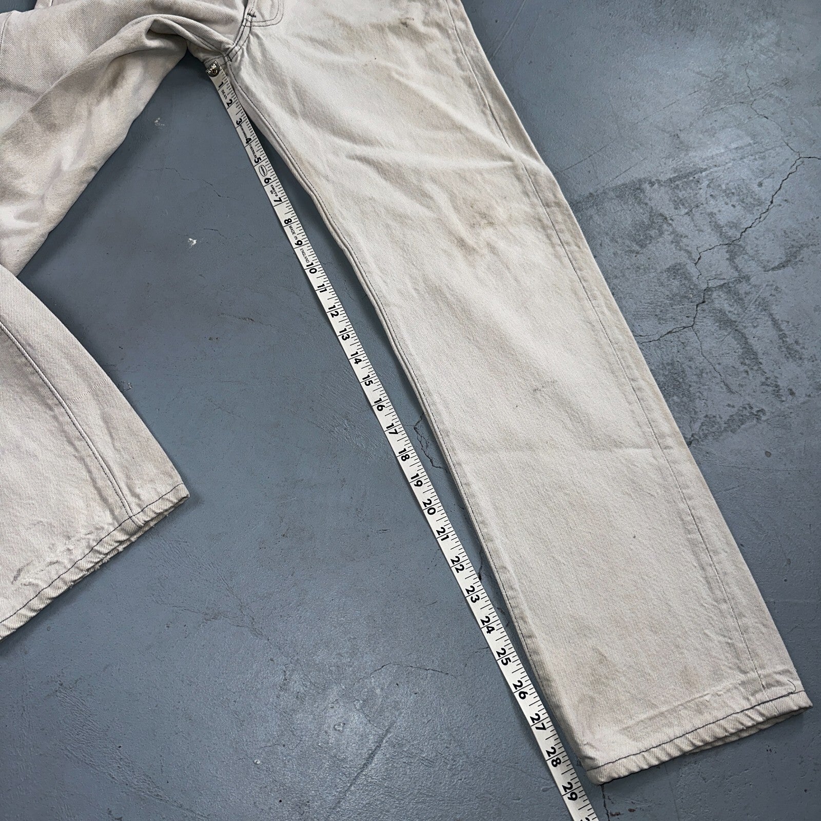 Levis 501 Vintage 80s USA XX Straight Leg Jeans White Med Wash 29x30 Act 28x29