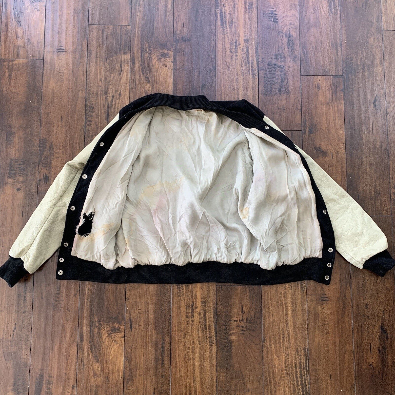 VTG 50s Wool Letterman OREGON Varsity Jacket Lasley Knitting 60s Rockabilly 1950