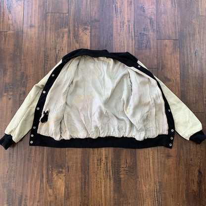 VTG 50s Wool Letterman OREGON Varsity Jacket Lasley Knitting 60s Rockabilly 1950