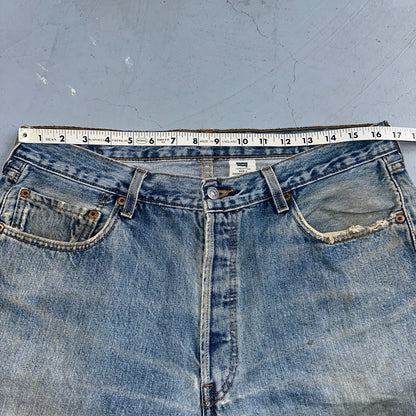 Levis 501 Vintage Y2K 90s XX Straight Leg Jeans Blue Light Wash 36x32 Act 33x30