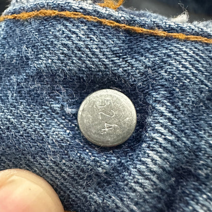 Vintage 80s Levis 501 36x34 USA Blue Jeans 90s Act 34x32 Med Wash