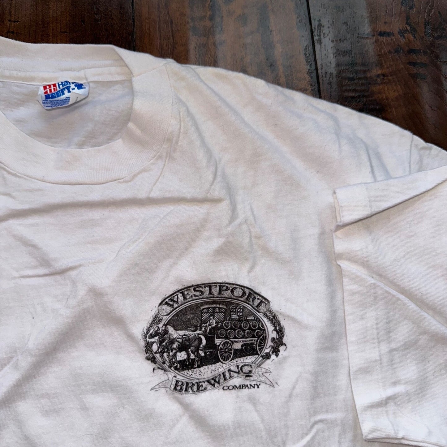Westport Brewing Company Hanes XL Beefy Vintage T Shirt Single Stitch PDX