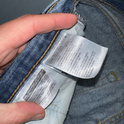 Levis 501 Y2K XX Straight Leg Jeans Blue VTG Med Wash 36x34 Act 37x32