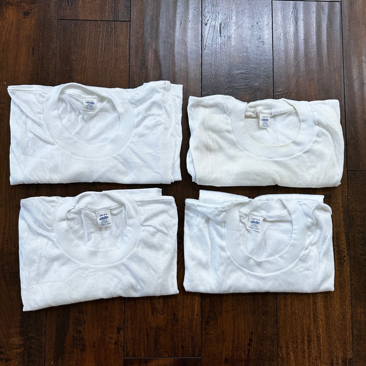 Blair Blank Vintage White T Shirt Pack 70s Essential Lot Of 4 Rap Single Stitch