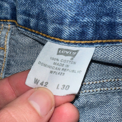 Levis 501 Vintage 90s XX Straight Leg Jeans Y2K Med Wash 42x30 Act 42x31