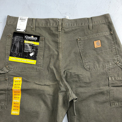 Carhartt NWT VTG Double Knee Carpenter Pants Y2K B01 B136 MOS Green 40x32 DS