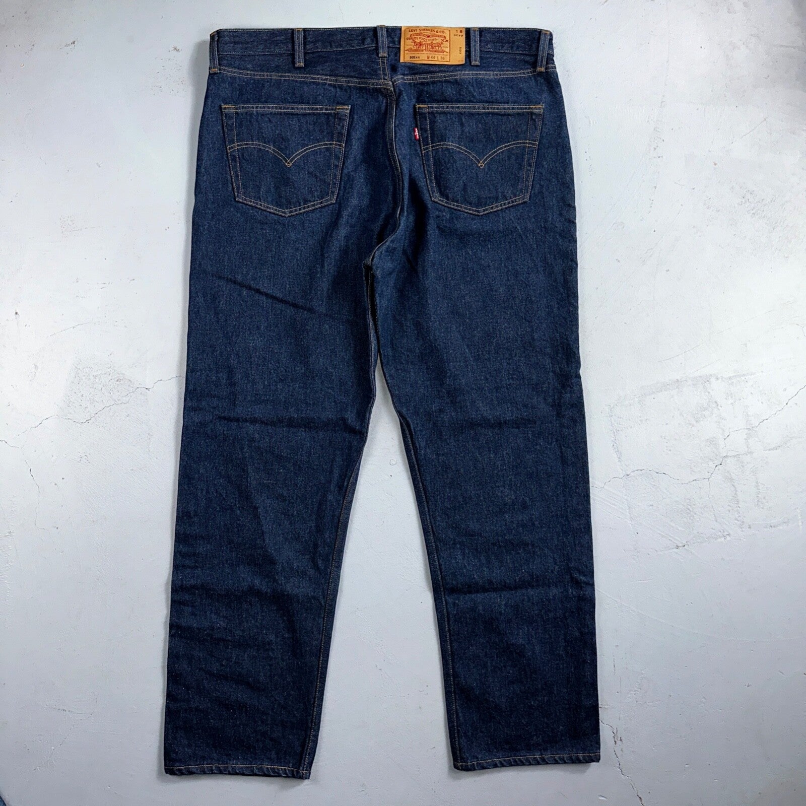 Levis 501 Vintage 90s USA XX Straight Leg Jeans Blue Dark Wash 44x36 Act 42x32