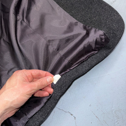 Vintage Valerie Steven’s Gray Black Wool & Cashmere Blend Blazer Women’s Sz 8