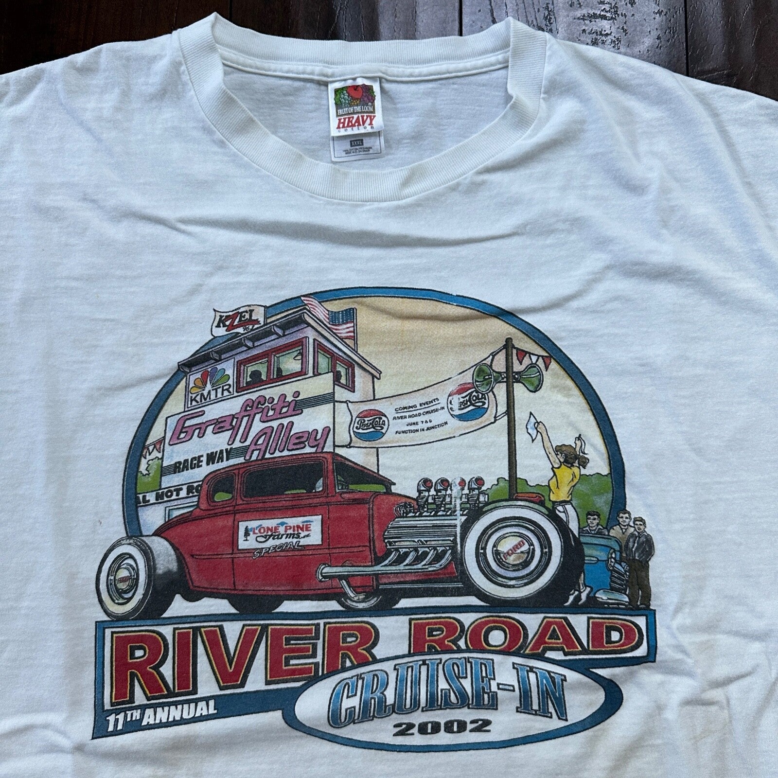 Cruise 2002 VTG T Shirt Classic Antique Sports Cars America USA Nascar Driving