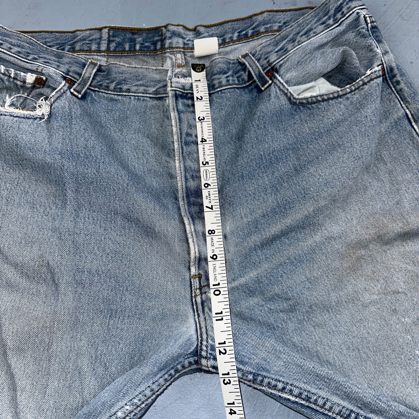 Levis 501 Vintage 90s Mexico Straight Leg Jeans 40x32 Y2K Light Wash Act 38x30