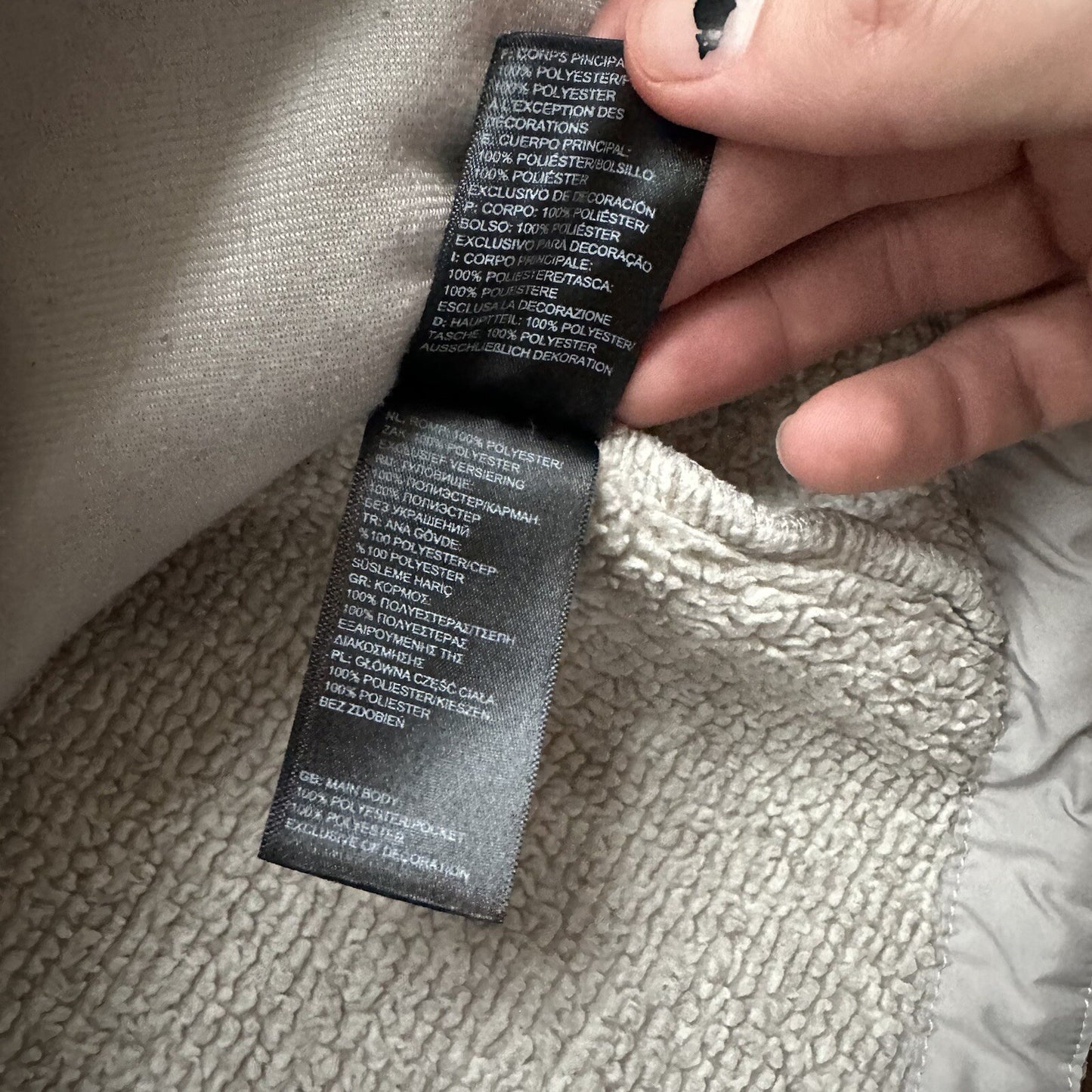 The North Face Fleece Jacket Womens Med Full Zip Sweatshirt Soft Oatmeal Sherpa