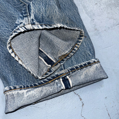Levis 501 Vintage 80s Redline Selvedge USA XX Jeans Med Wash 34x30 Act 32x26