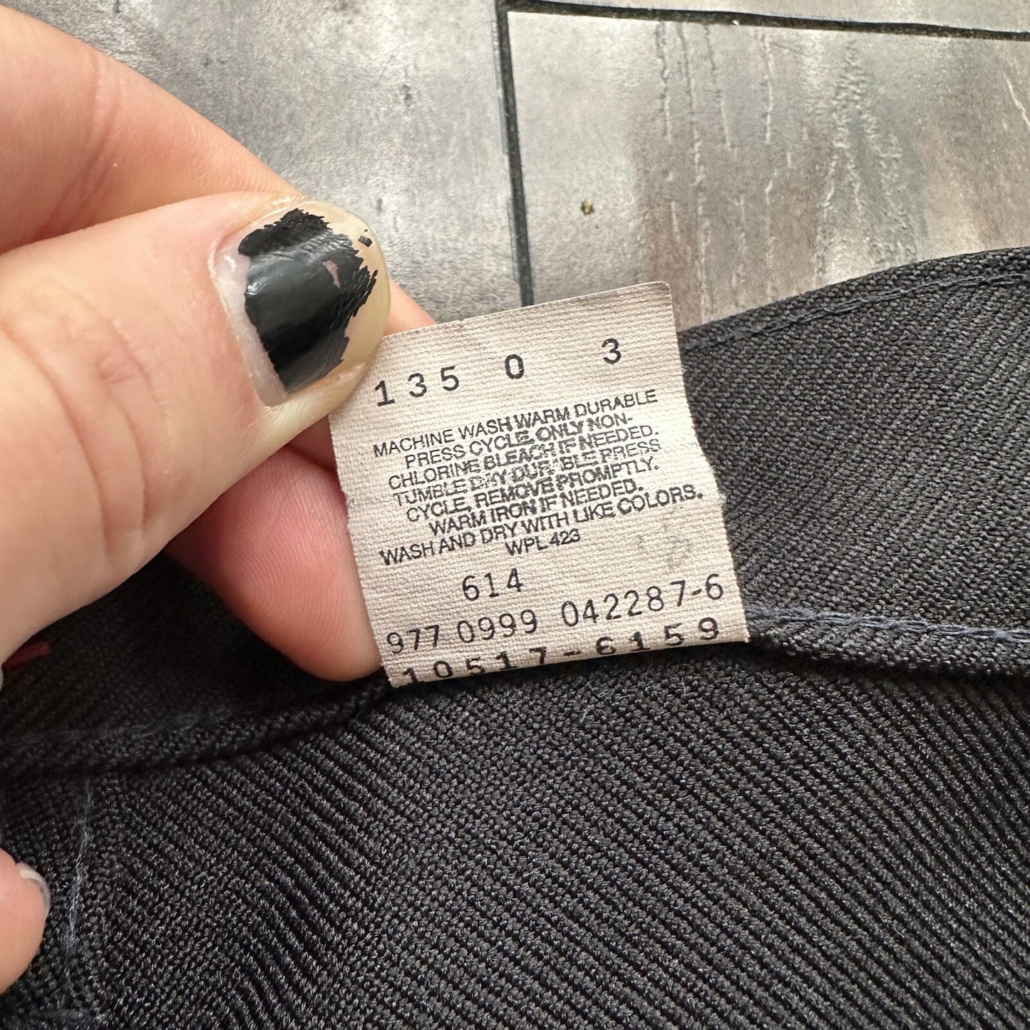 Vintage 1990s Levis 517 Black Stretchy Polyester Jeans Pants Black 36x32 A 34x29