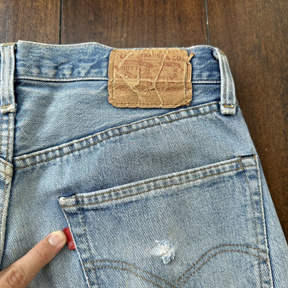 Levis Vintage 80s Redline Selvedge USA 501 XX Jeans 66 70s 33x36 Act 31x26