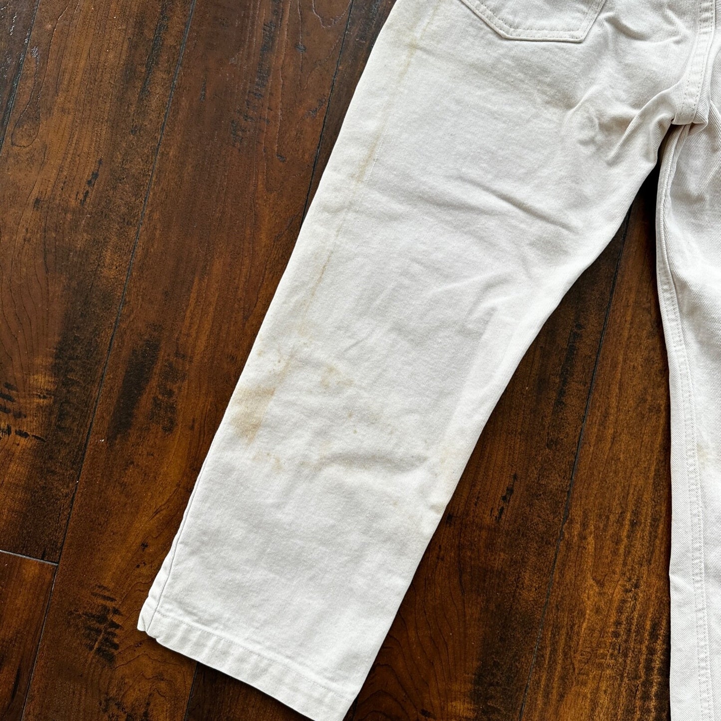 Vintage 80s Levis 501 USA 30x24 Tag Jeans 80s White Bleach Wash Act Worn Capri