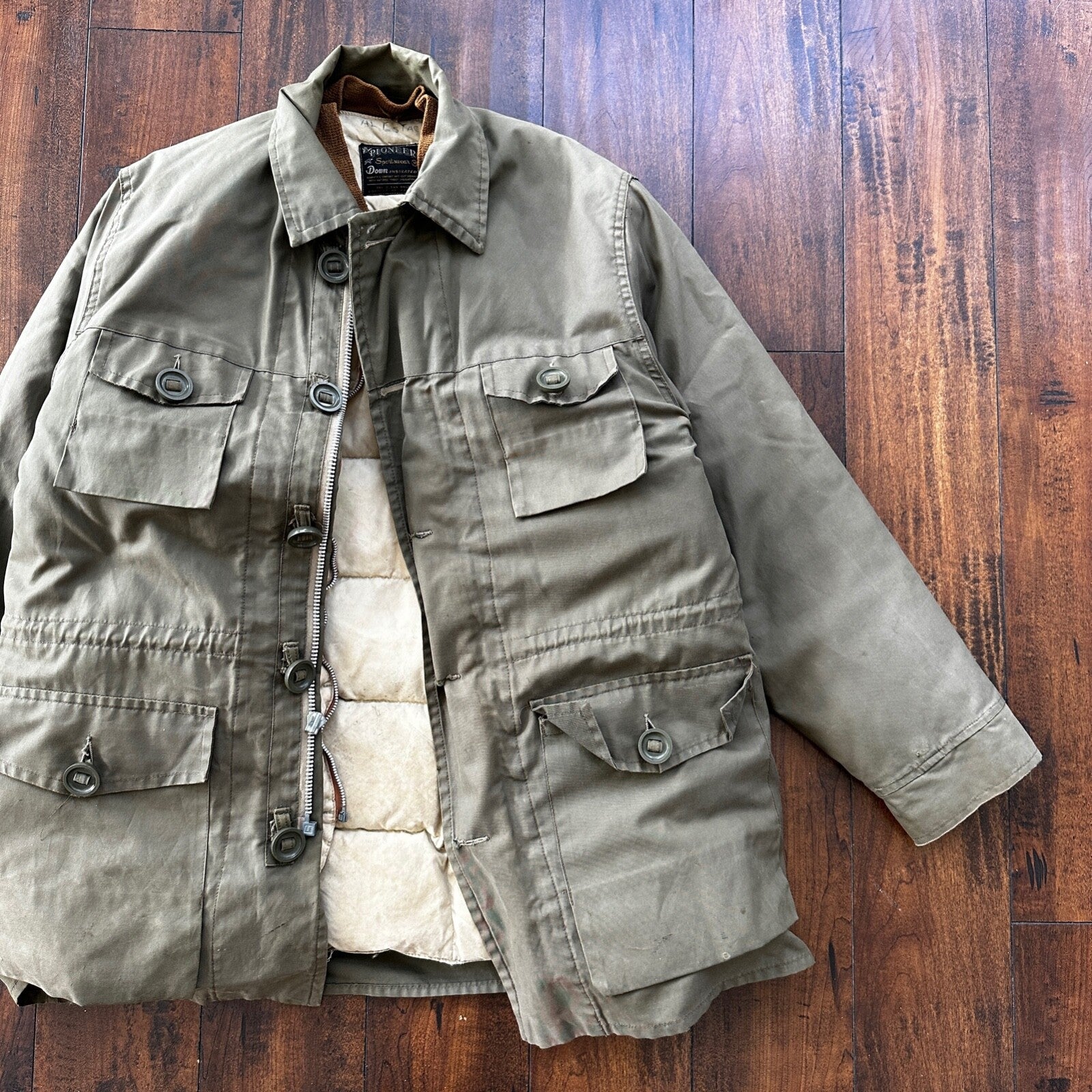 VTG 70's Pioneer Sportswear Men's Med Down Insulated Puffer Coat Jacket Shell