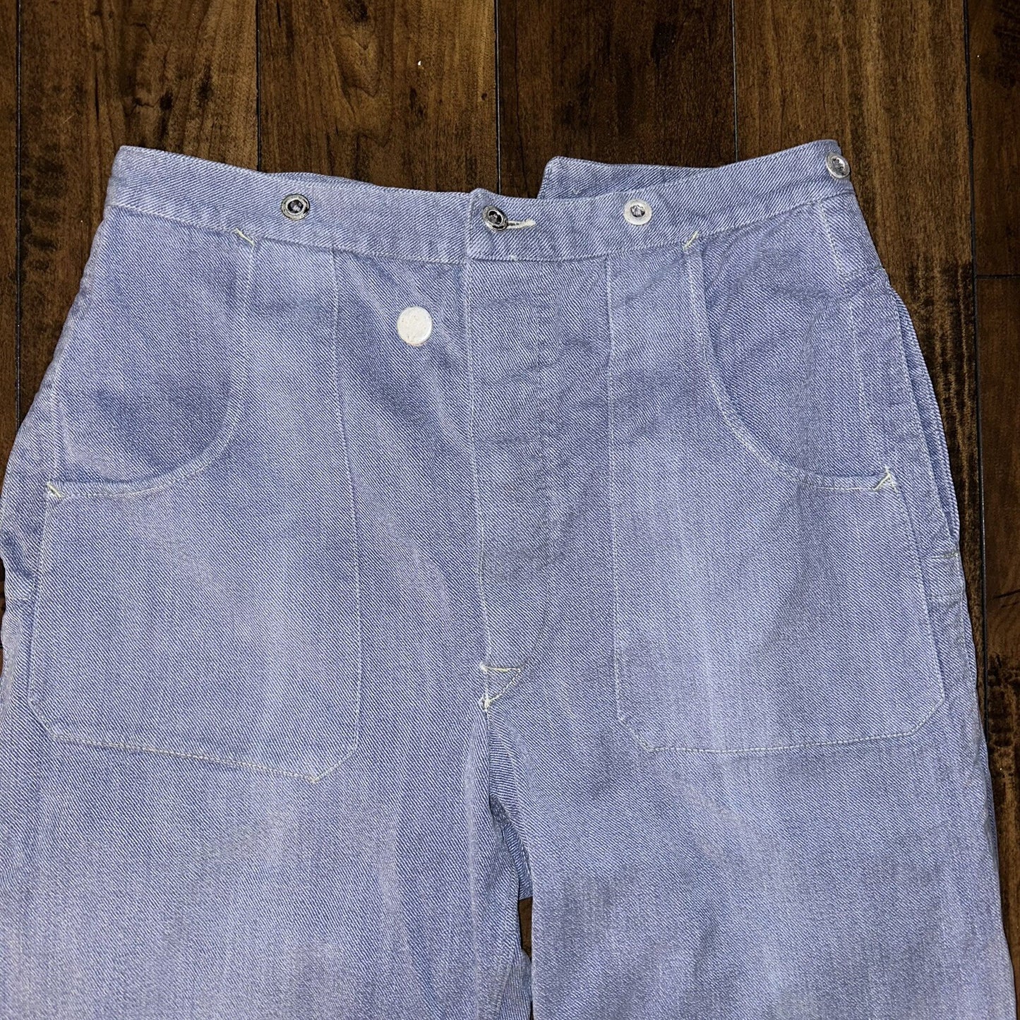 WWII Buckle Back Denim Pants Jeans Button Fly Swiss Rare Selvedge Redline 40s