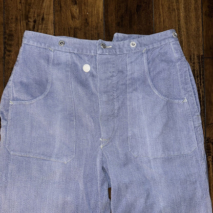 WWII Buckle Back Denim Pants Jeans Button Fly Swiss Rare Selvedge Redline 40s