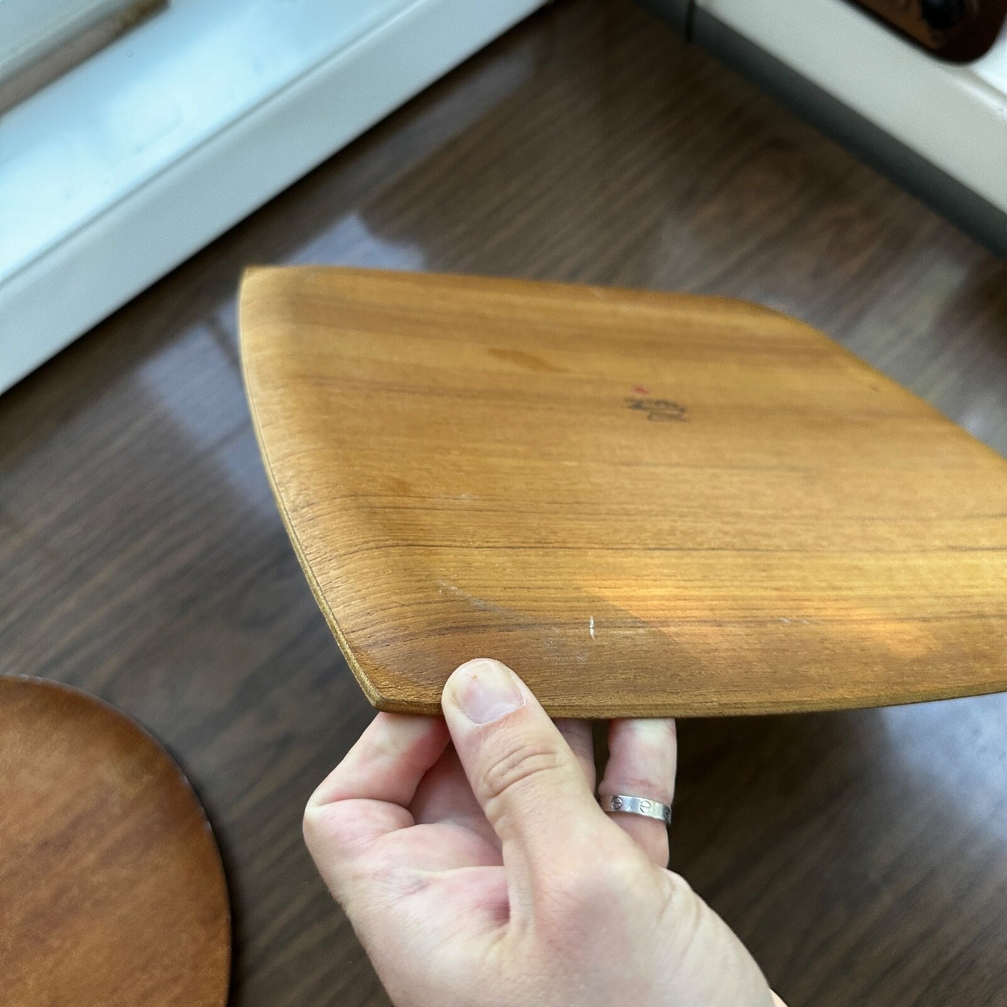 Shigemichi Aomine Teak Tray Plate Japan MCM Eames Nelson Round And Square Lot 2