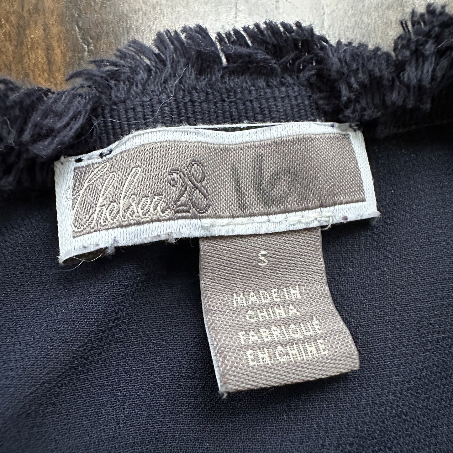 Chelsea28 Dress Womens S Navy Dot Flowy Long Sleeve Midi Cute Blue Vtg Style