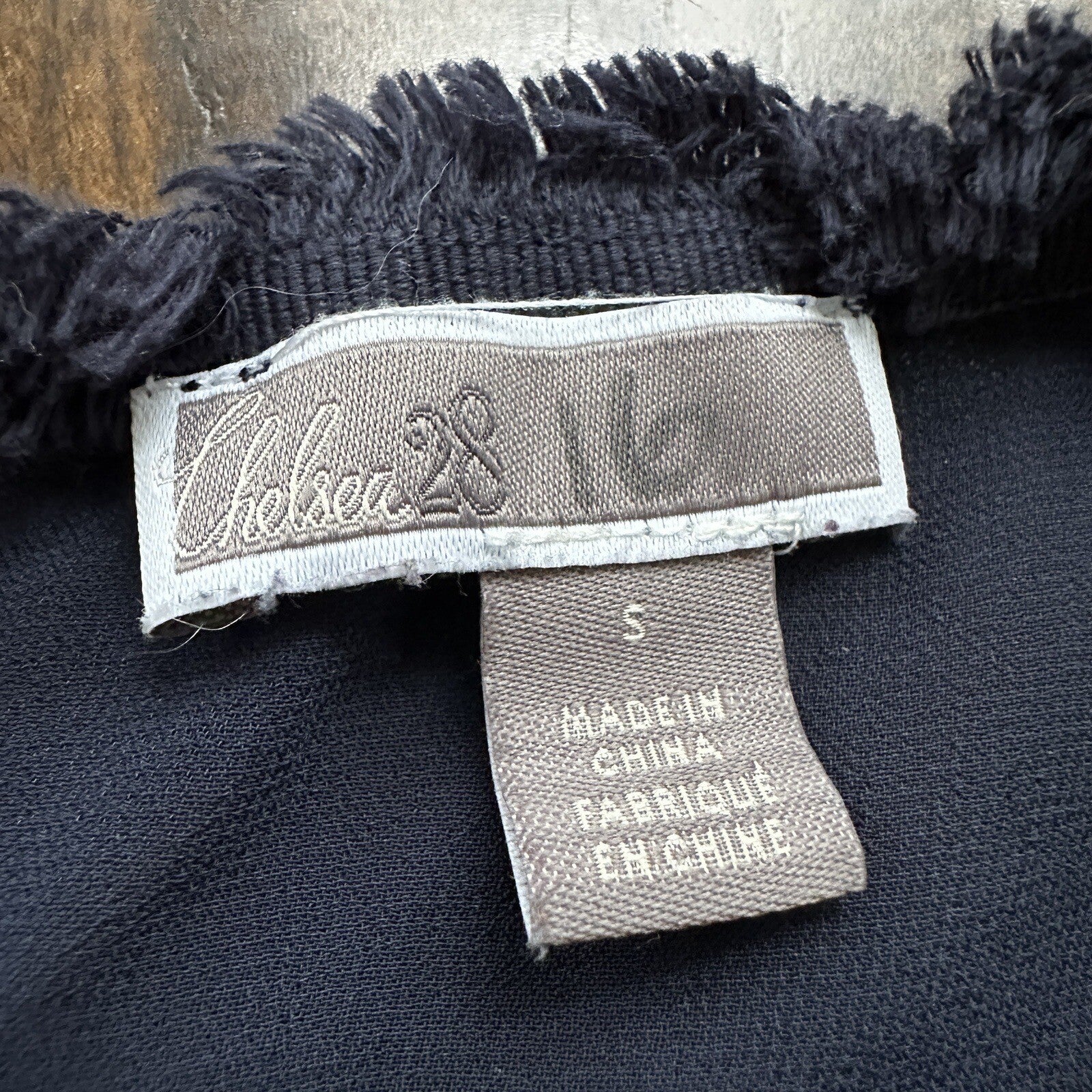 Chelsea28 Dress Womens S Navy Dot Flowy Long Sleeve Midi Cute Blue Vtg Style