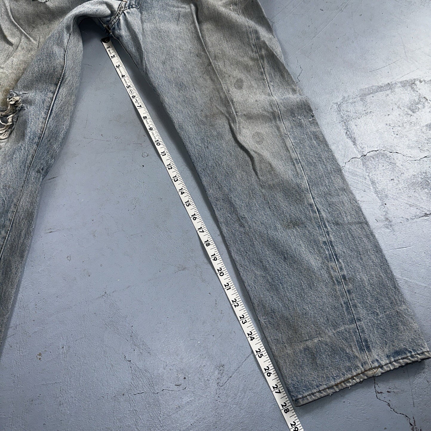 Levis 501 Vintage 80s Redline Selvedge USA XX Jeans Light Wash 36x31 Act 33x28