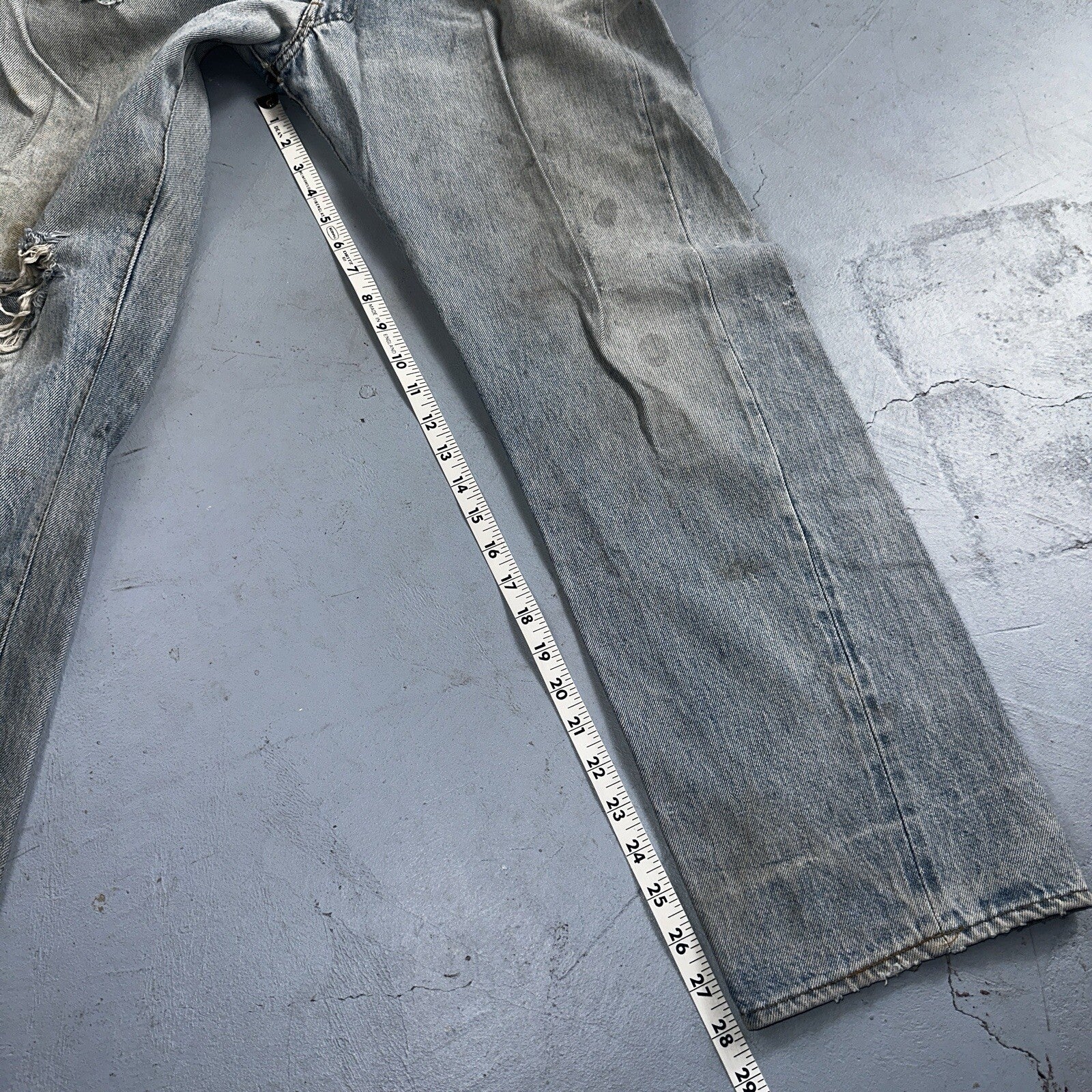 Levis 501 Vintage 80s Redline Selvedge USA XX Jeans Light Wash 36x31 Act 33x28