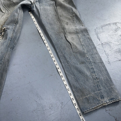 Levis 501 Vintage 80s Redline Selvedge USA XX Jeans Light Wash 36x31 Act 33x28