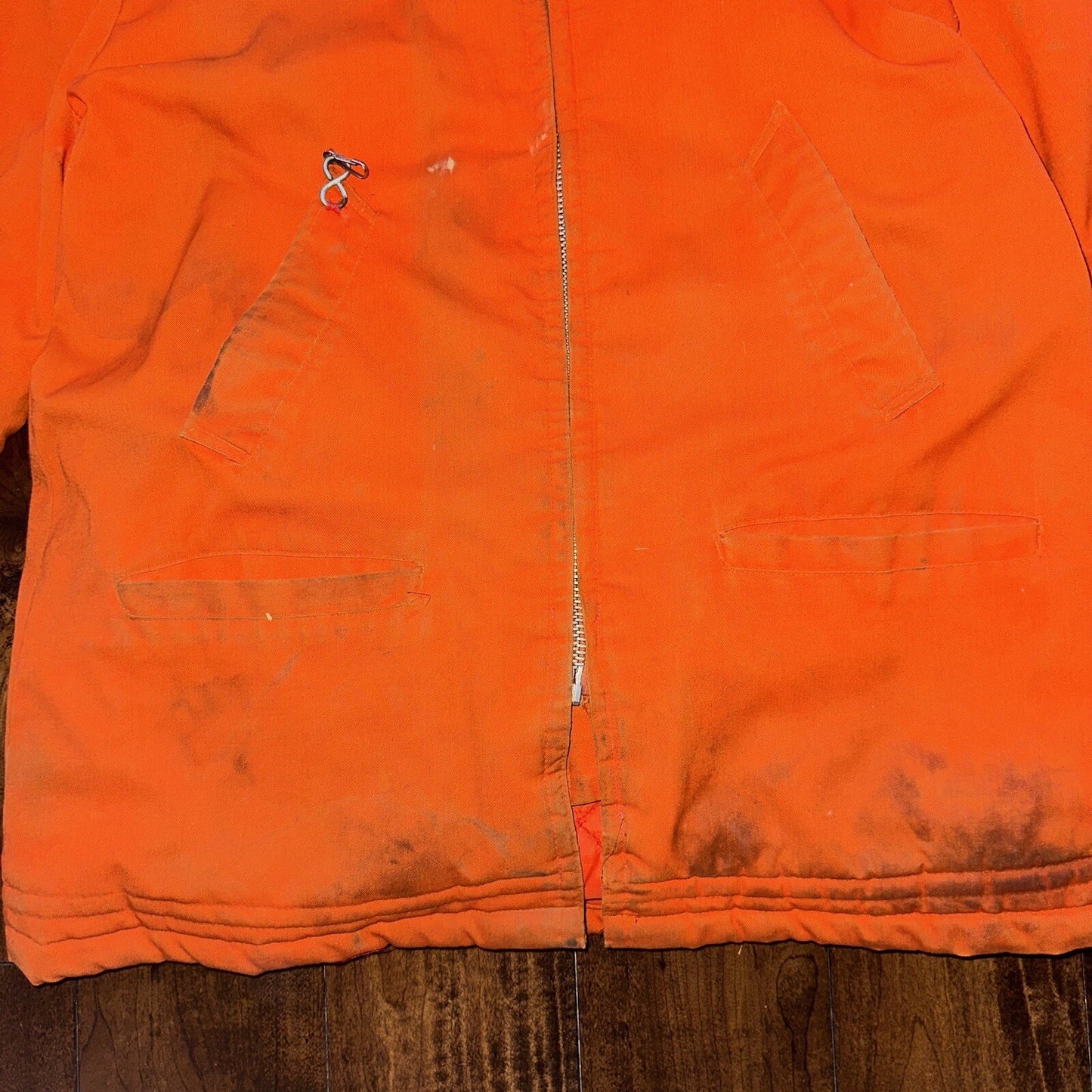 Vtg 50s 60s Hunters Friend Orange L Canvas Hunting Jacket Work Coat Rockabilly