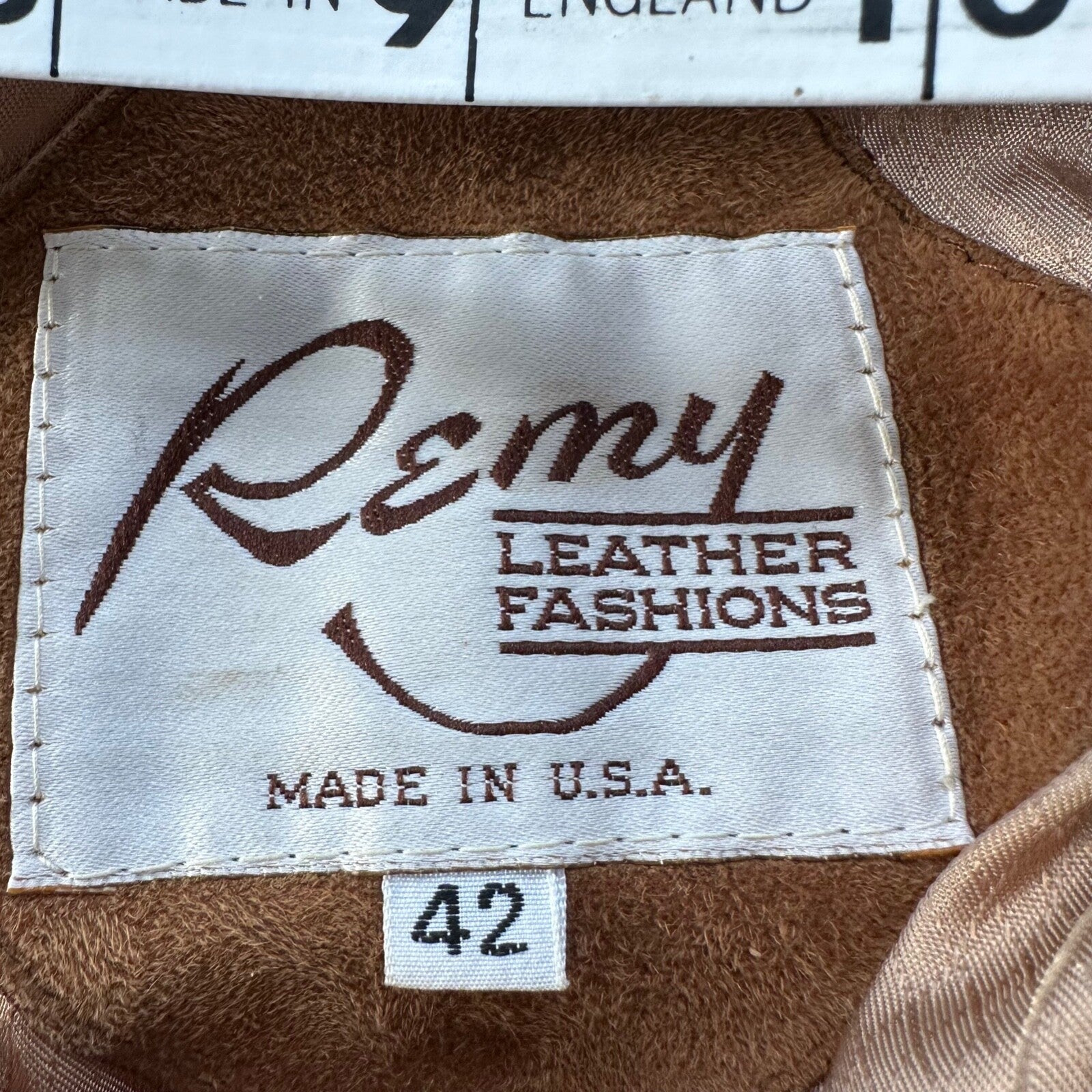 Remy Vintage Brown Suede Leather Jacket Blazer 42 80s 70s Winter Cool Rockabilly