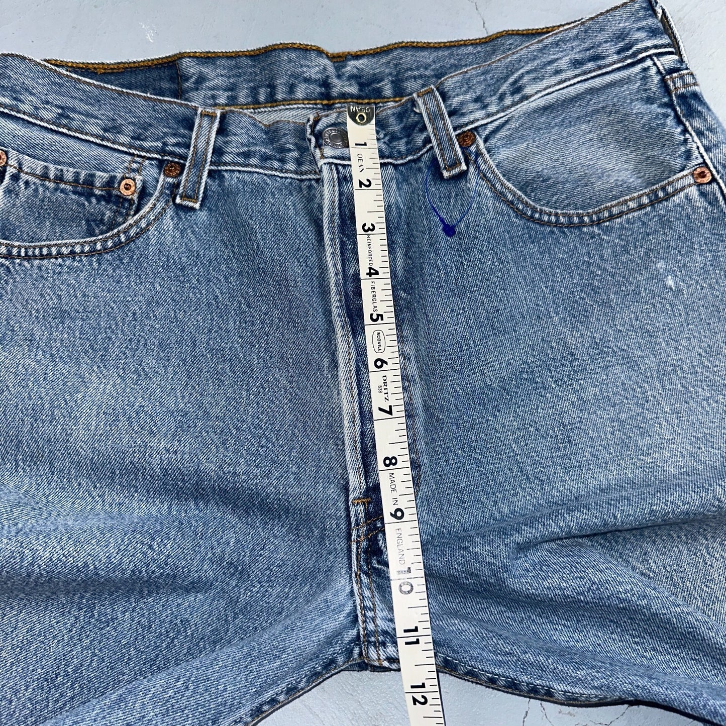 Levis 501 Vintage Y2K XX Straight Leg Jeans 90s Blue Light Wash 34x36 Act 32x34