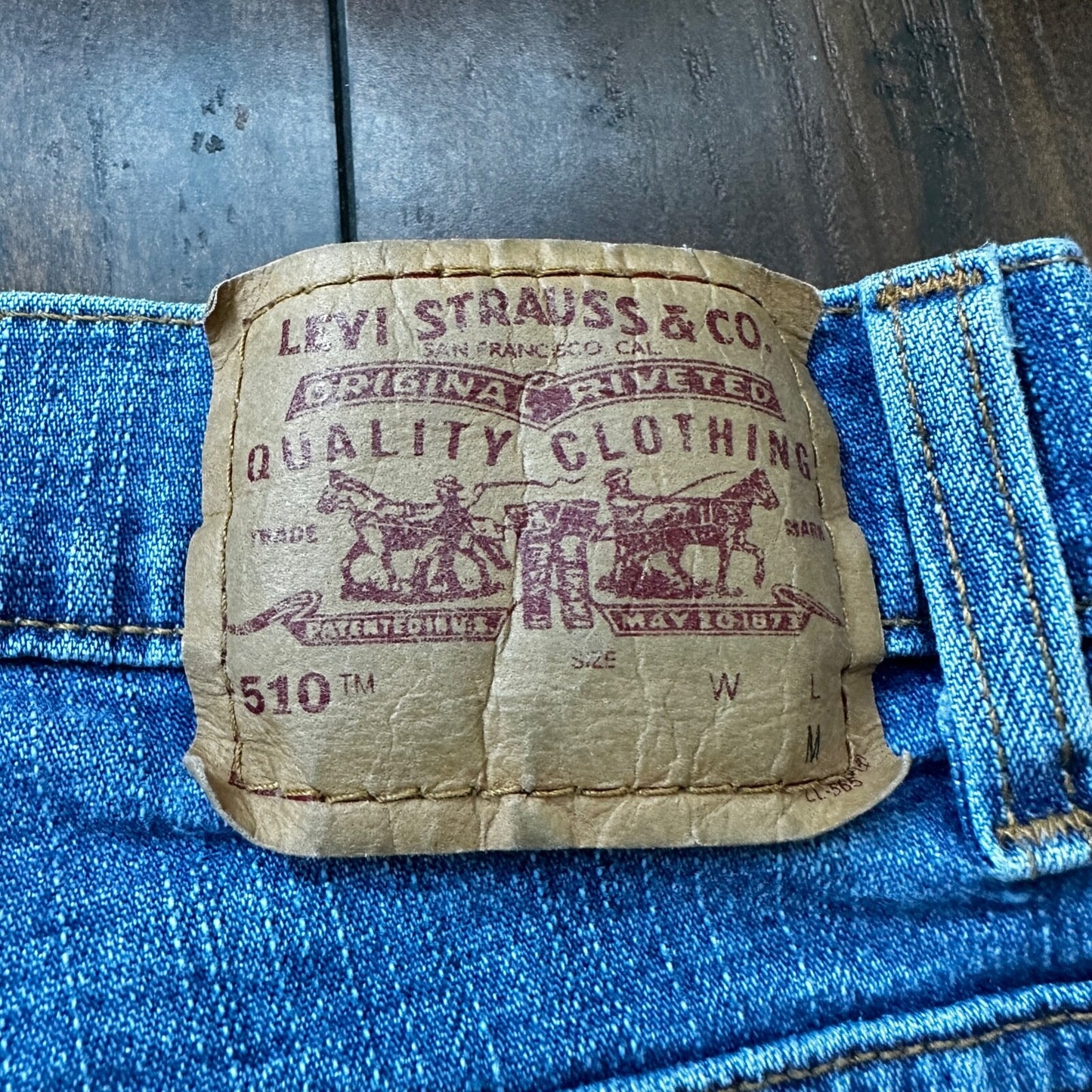 Vintage Levis 510 Jeans Womens 14 Blue Slim Fit Y2K Lower Rise Boyfriend 30x29