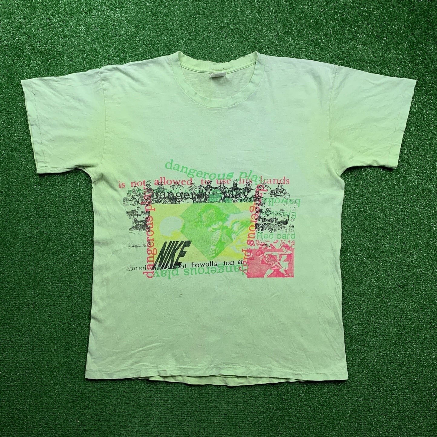 Vintage Nike T Shirt USA Rare Jordan Soccer 90s Running Green Sports Running