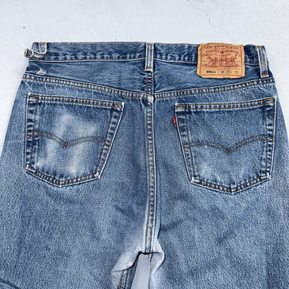 Levis 501 Vintage 90s USA XX Straight Leg Jeans Blue Light Wash 35x33 Act 32x30